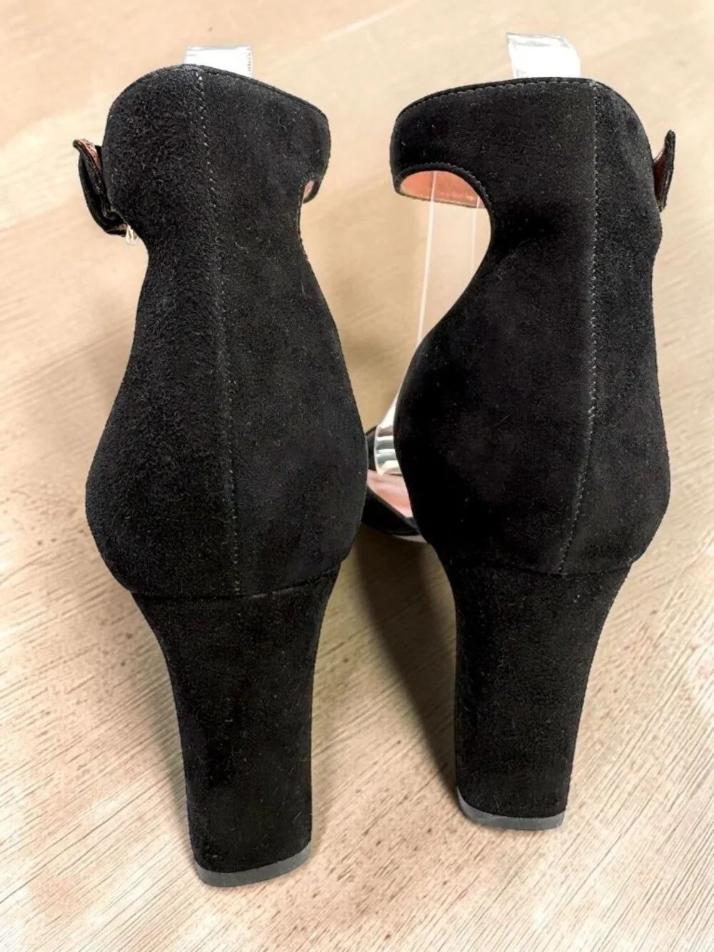 Tabitha Simmons Jerry Black Kid Suede Heeled Sandal‎